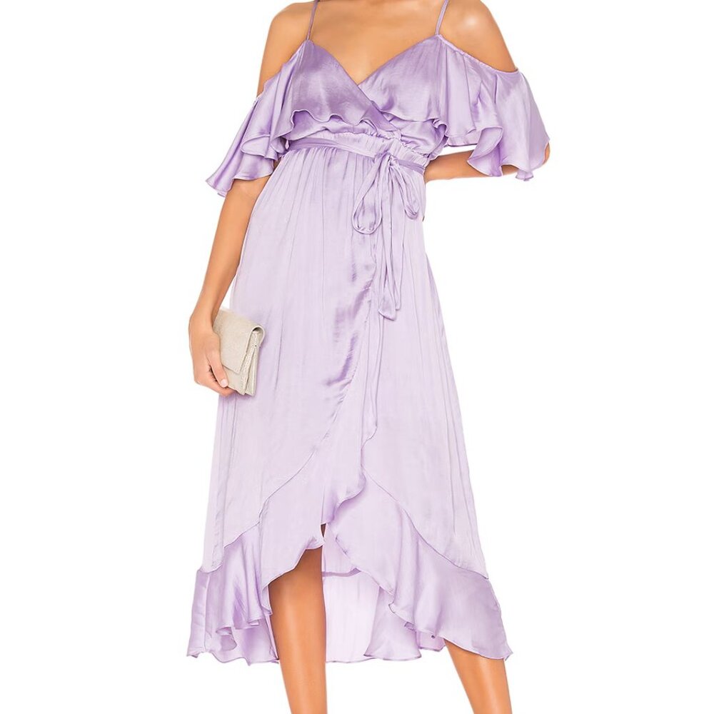 Bardot Women’s | Bea Wrap Dress in Lilac | Size US 10